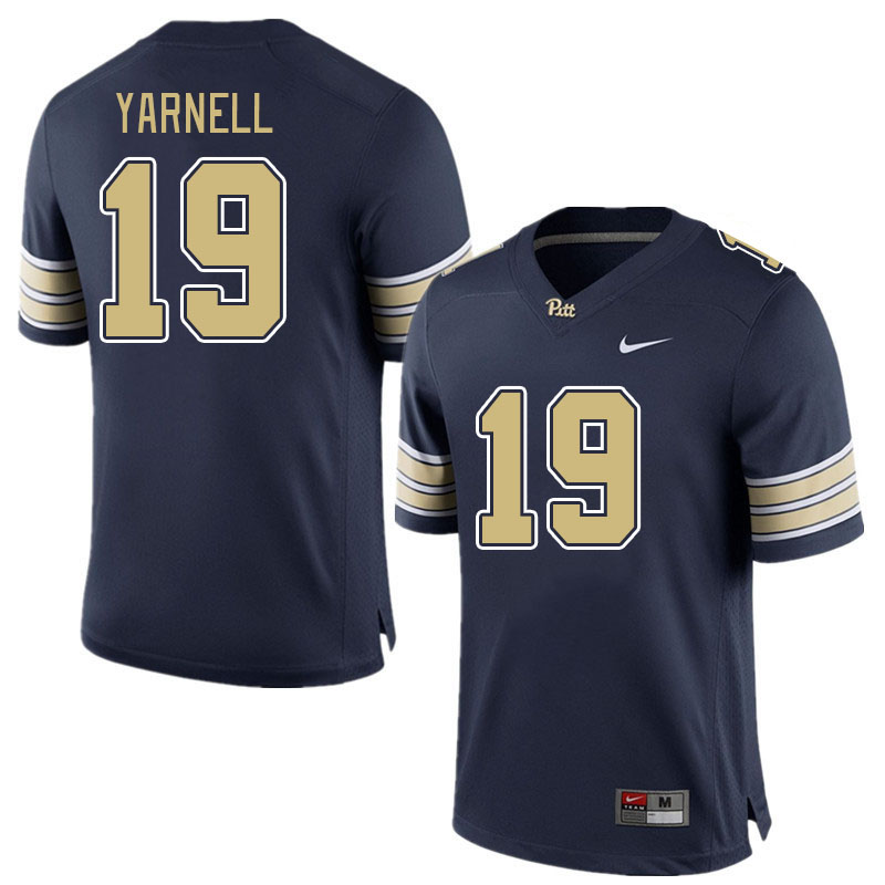 Pitt Panthers #19 Nate Yarnell College Football Jerseys Stitched Sale-Navy